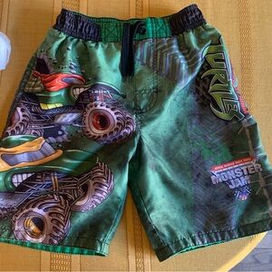 Monster Jam Green Graphic Shorts